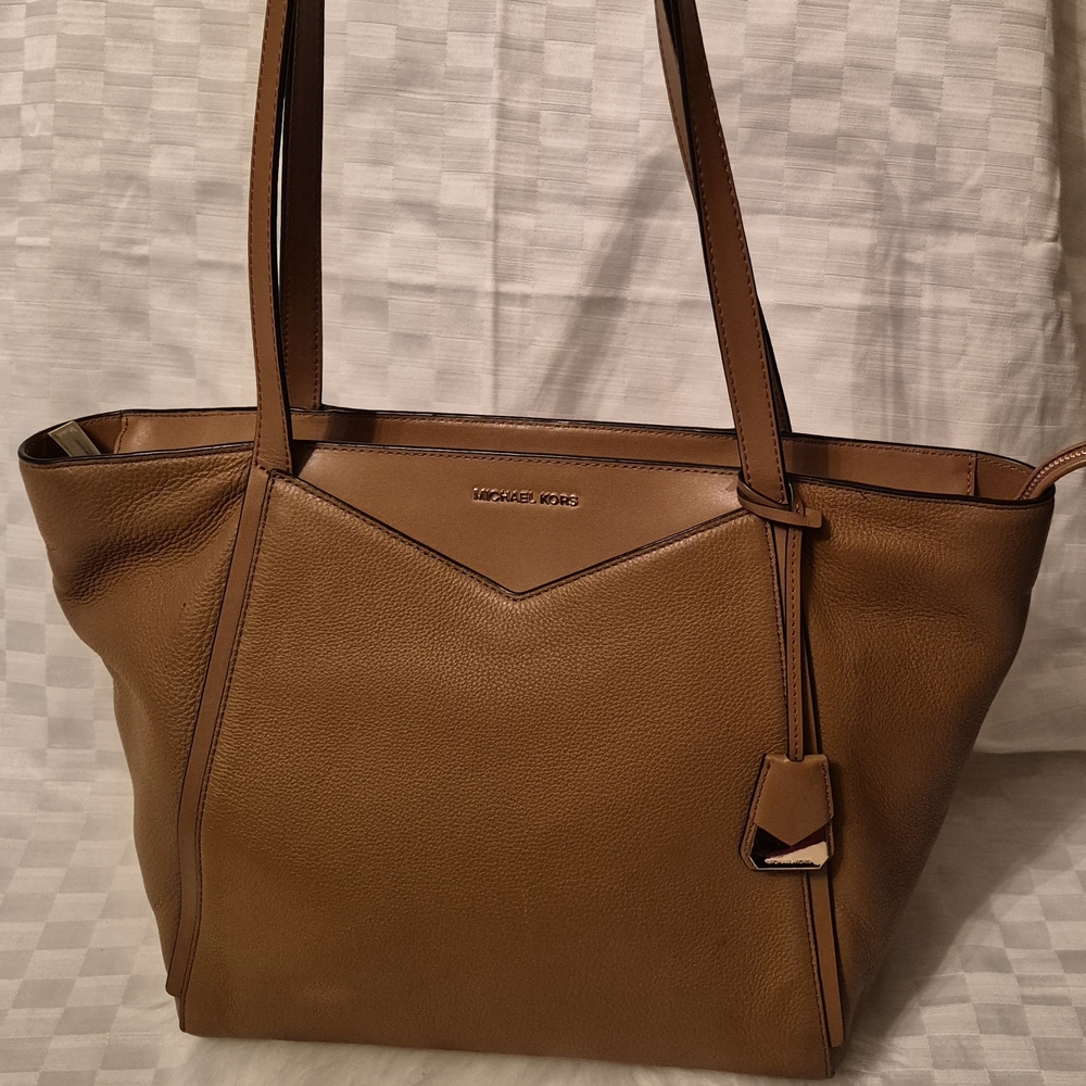 Michael Kors Caramel Brown Pebbled Leather Tote